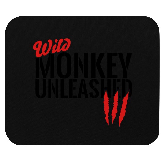 wild monkey unleashed Mouse Pads