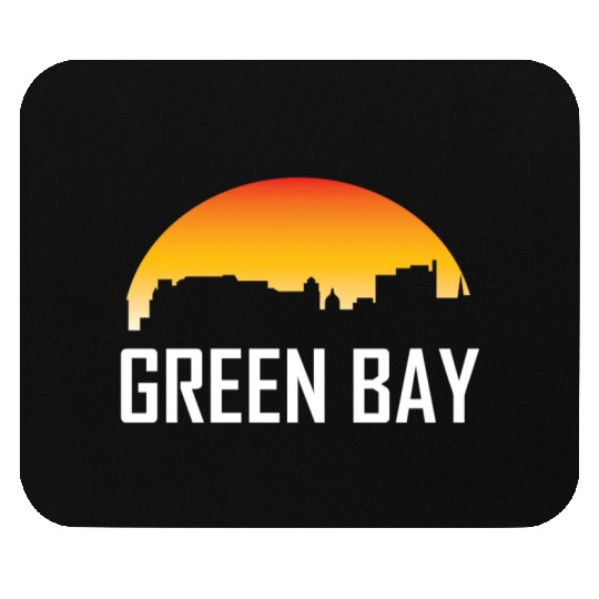 Green Bay Wisconsin Sunset Skyline Mouse Pads