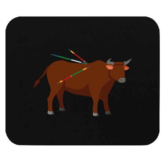 bull with arrows Mouse Pads
