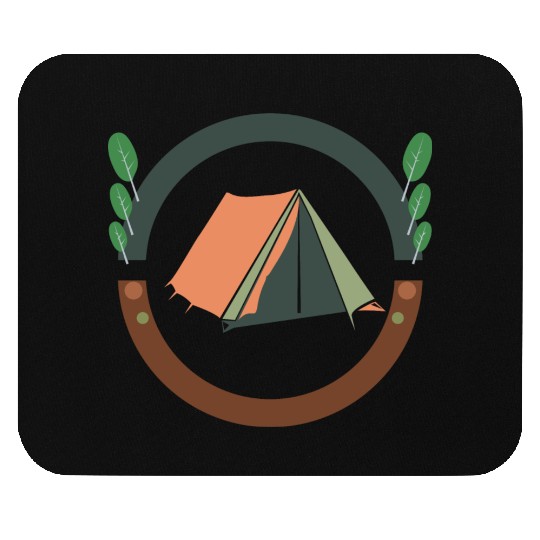 camping logo Mouse Pads