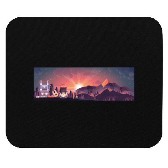 camping mountain Mouse Pads