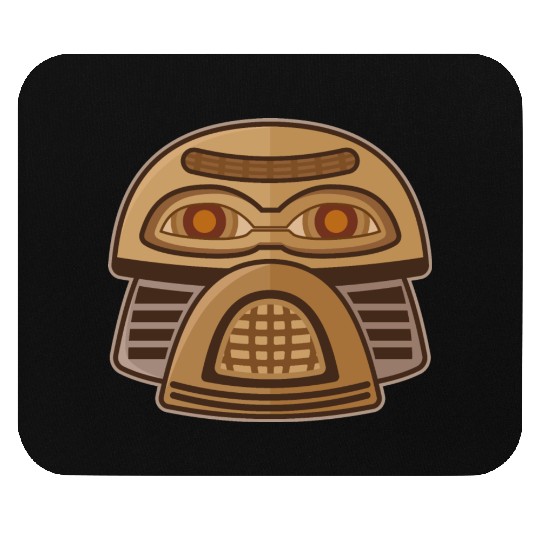 Robot mask Mouse Pads