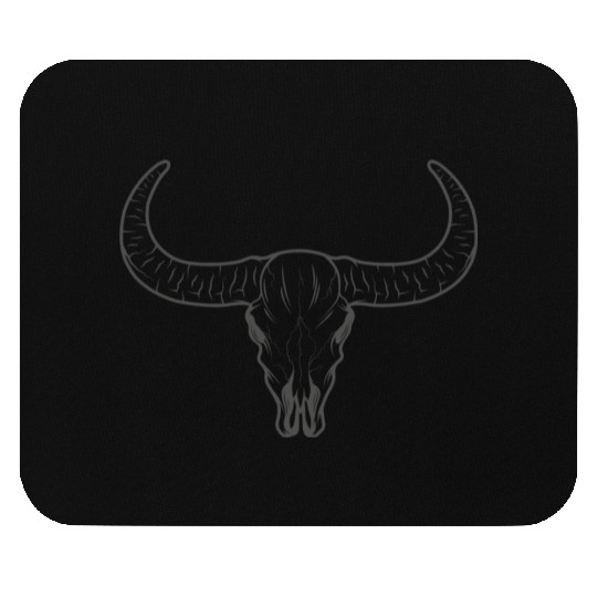 buffalo skull Mouse Pads
