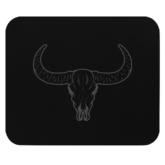 buffalo skull Mouse Pads