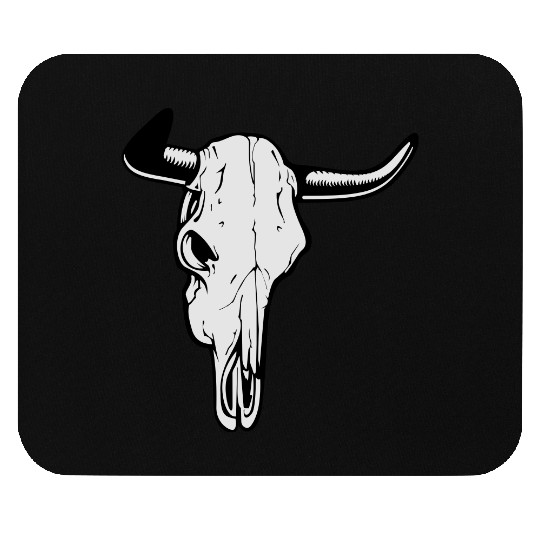 buffalo skull Mouse Pads