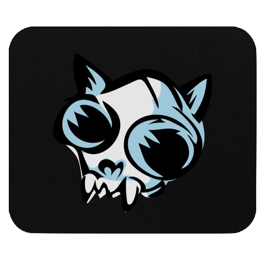 cat skull Mouse Pads