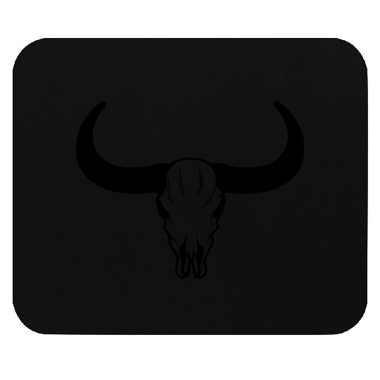 buffalo skull Mouse Pads