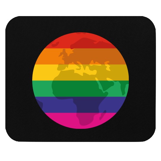 Rainbow earth Mouse Pads