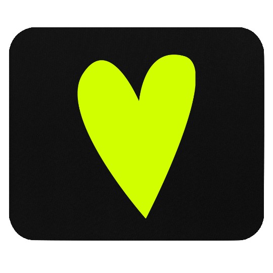 Green heart Mouse Pads