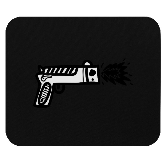 comic gun Mouse Pads