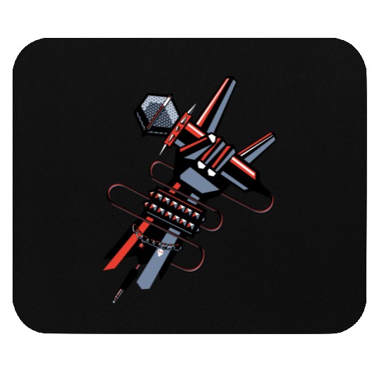 hard rock horns robot Mouse Pads