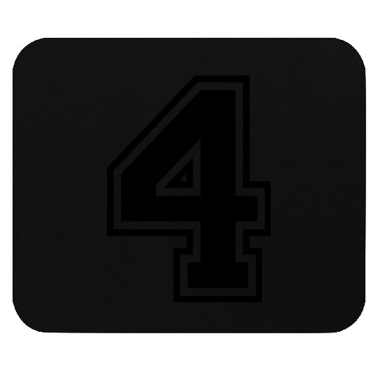 Number 4 four college style counting gift Mouse Pads
