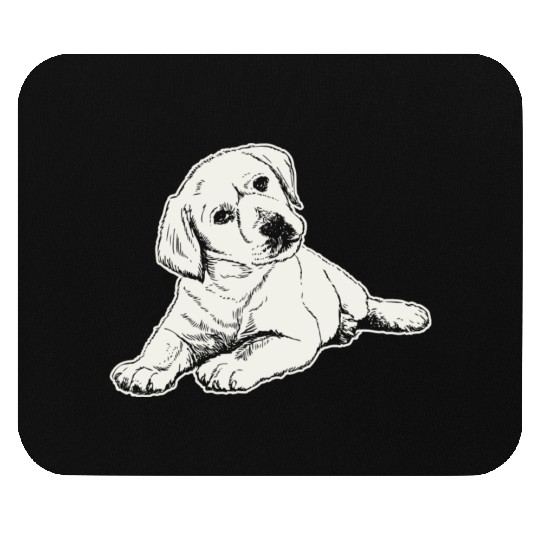 A Puppy Labrador Retriever Design For Dog Lovers Mouse Pads