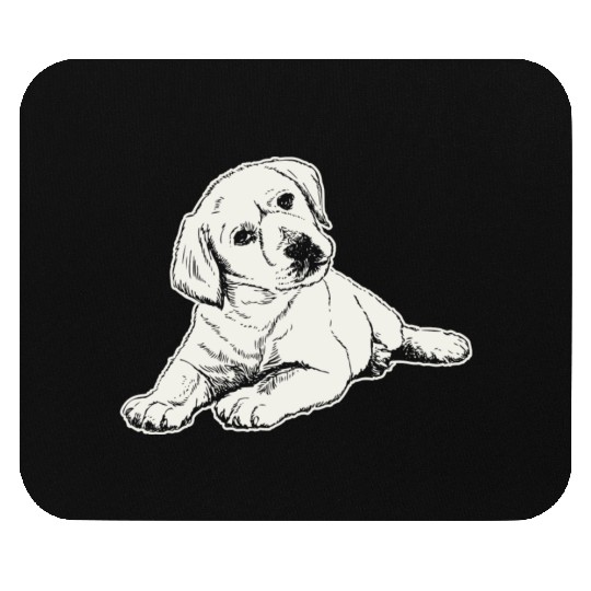 A Puppy Labrador Retriever Design For Dog Lovers Mouse Pads