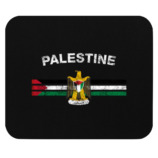 Palestinian Flag Mouse Pads - Palestinian Emblem & Pale