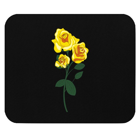 yellow rose Mouse Pads