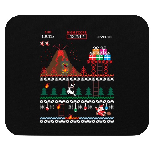 Santa vs Krampus: Merry 8-bit Christmas Mouse Pads