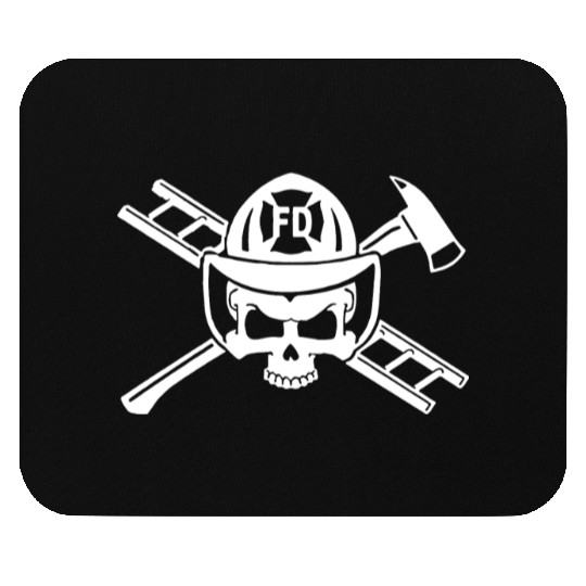 Firefighter Crossbones Mouse Pads