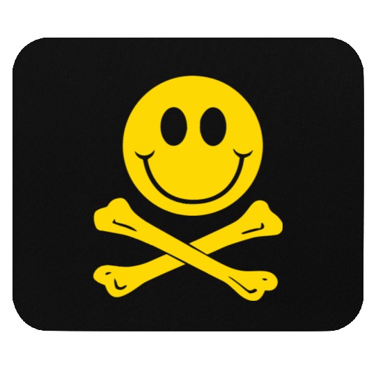 Smiley Pirate Skull and Crossbones Mouse Pads