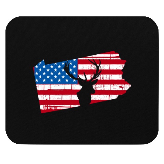 American Flag Pennsylvania Deer Hunting Mouse Pads