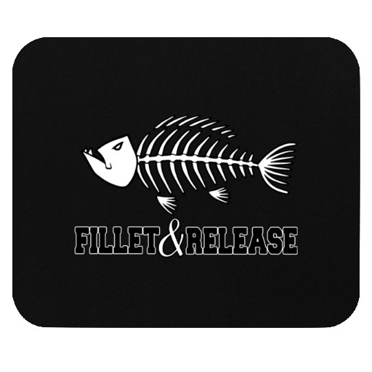 Fillet And Release Fish Bones Fish Fisherman Mouse Pads