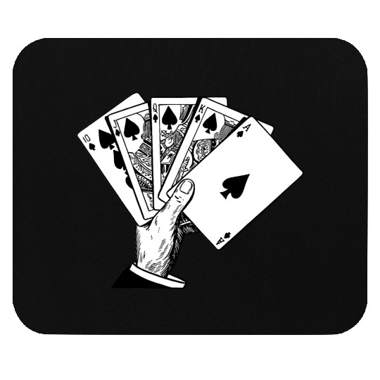 Royal Flush Vintage Illustration Mouse Pads
