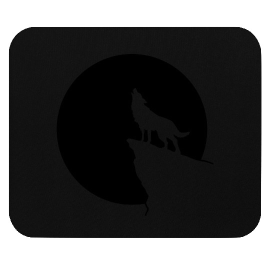 Howling wolf full moon space galaxy gift dog trend Mouse Pads