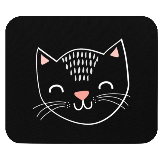 cat face cute gift love cuddle pet relax animal Mouse Pads