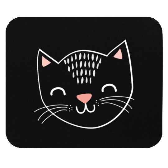 cat face cute gift love cuddle pet relax animal Mouse Pads