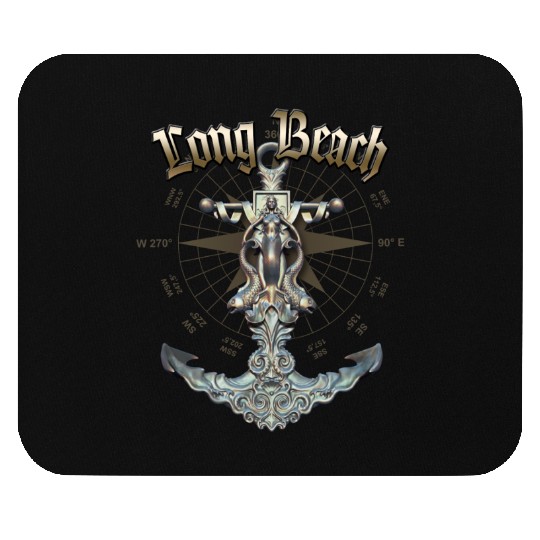 Long Beach Anchor Nautical Sailing Boat Summer Mouse Pads