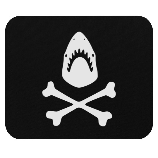 Shark crossbones Mouse Pads