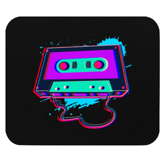 80s Music Cassette Tape : 3D, Neon, 80s songs Mouse Pads