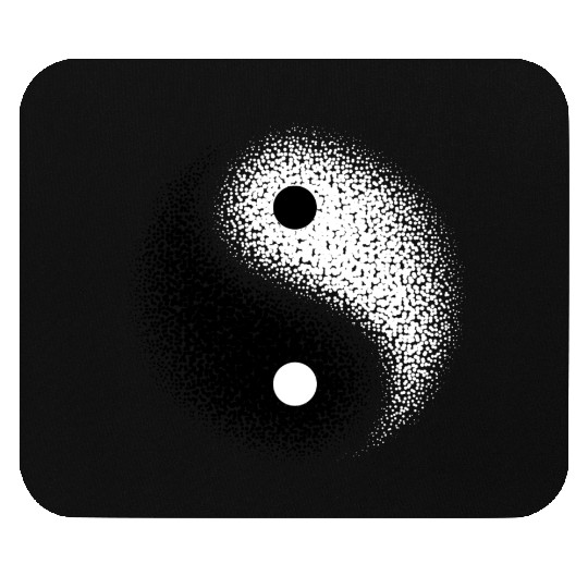 Yin yang white & black Mouse Pads