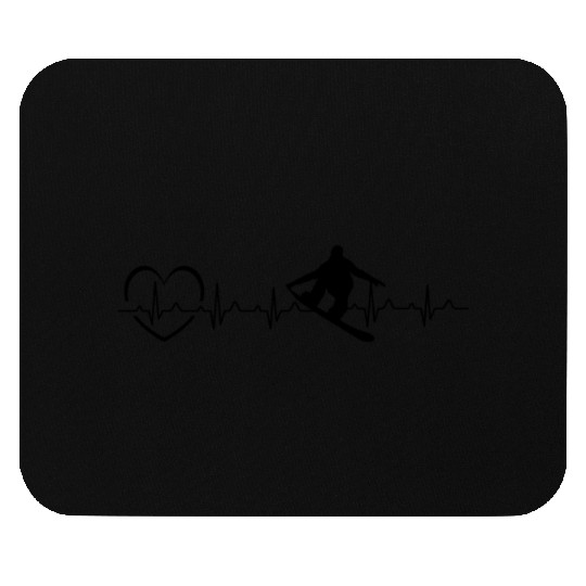 Snowboarding Mouse Pads - Heartbeat Snowboarding Mouse Pads