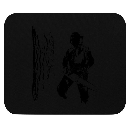 Forestry worker with oak tree Mouse Pads
