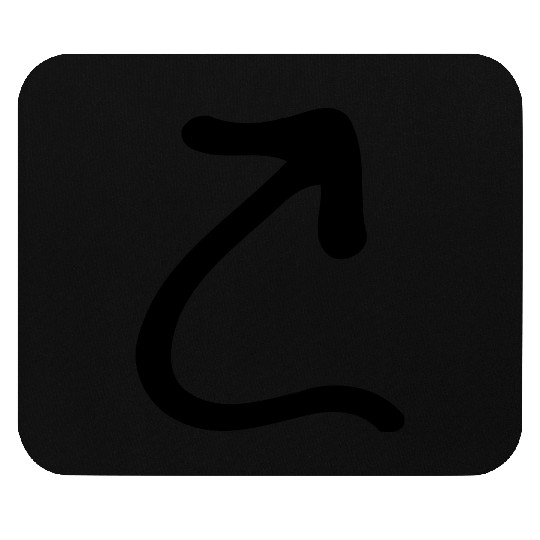 Arrow curved up sign symbol Icon Mouse Pads