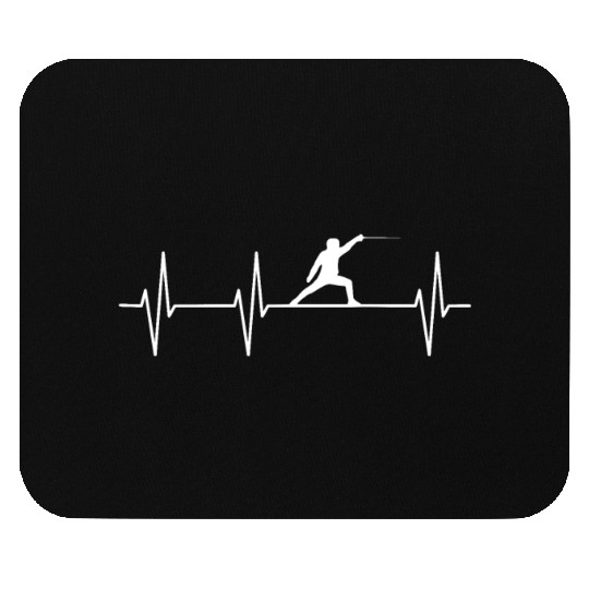 Fencing Heartbeat Mouse Pads