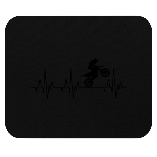 Heartbeat Motocross Motorcycles Motorcyclist Mouse Pads