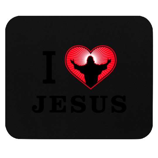 I Love Jesus Mouse Pads