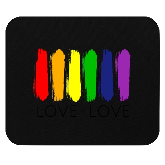 Love is Love Painting Rainbow LGBT Gay Pride Mouse Pads
