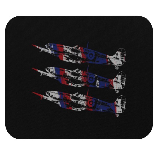 Three Spitfire British Warplanes Mouse Pads