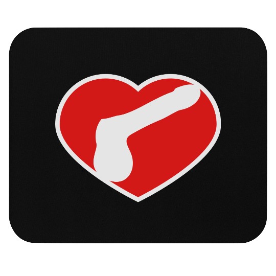 logo i love heart gay gay cock lover penis big man Mouse Pads