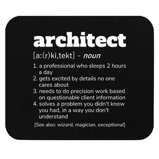 Architect Definition Mouse Pads, Funny Architects