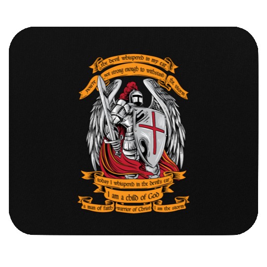 Knight templar I am a child of God Mouse Pads Halloween