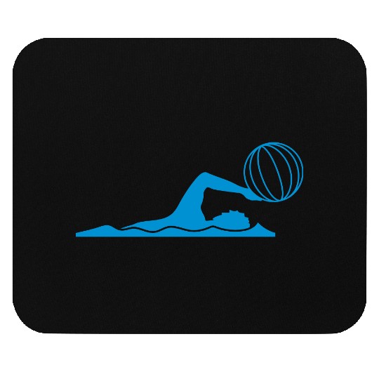 ball play throw volleyball swim swimmer club team Mouse Pads