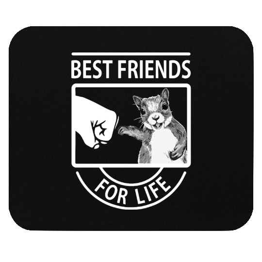 best friend for life cat squirrel friend Mouse Pads