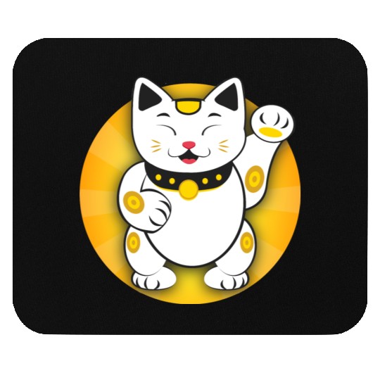 Maneki Neko - Japanese Lucky Cat Mouse Pads