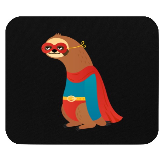 sloth superhero Mouse Pads