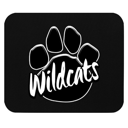 Wildcats Paw Print Mascot School Pride Mouse Pads
