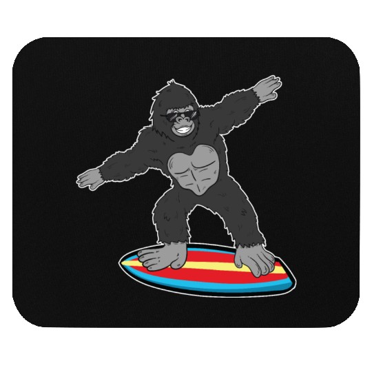 Gorilla Mokey Ape Surfing Surf Gift & Present Mouse Pads